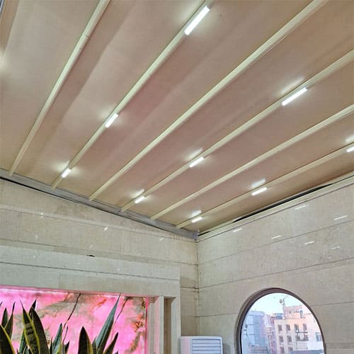 سقف پارچه ای جمع شو