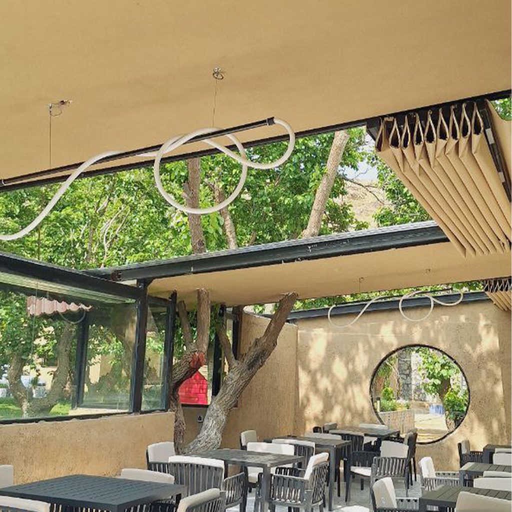 سقف پارچه ای جمع شو